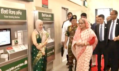 মেট্রোরেলের আগারগাঁও-মতিঝিল অংশের উদ্বোধন করলেন প্রধানমন্ত্রী