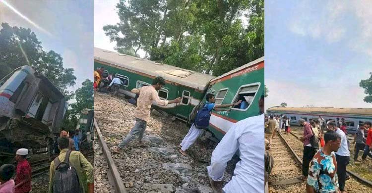 কুমিল্লায় বিজয় এক্সপ্রেসের ৯ বগি লাইনচ্যুত