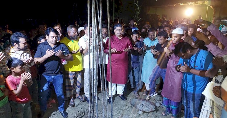 মসজিদ ভিত্তিপ্রস্তর স্থাপনে যোগ দিলেন মীর শাহে আলম