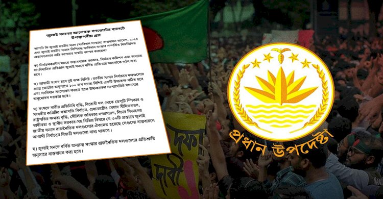 গণভোটের ব্যালটে যেসব প্রশ্ন থাকবে, জানাল সরকার