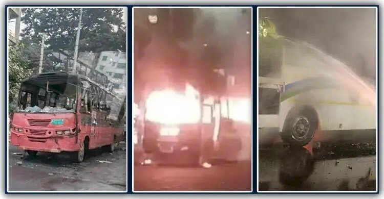 রাতে যাত্রাবাড়ী, উত্তরায় তিন বাসে, বসুন্ধরায় প্রাইভেট কারে আগুন