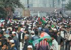 কানায় কানায় পূর্ণ মানিক মিয়া অ্যাভিনিউ-ফার্মগেট, উড়ালসড়কেও মানবঢল