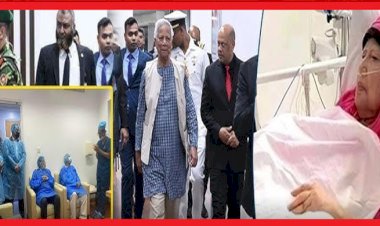 খালেদা জিয়ার স্বাস্থ্যের খোঁজ নিতে এভারকেয়ারে প্রধান উপদেষ্টা