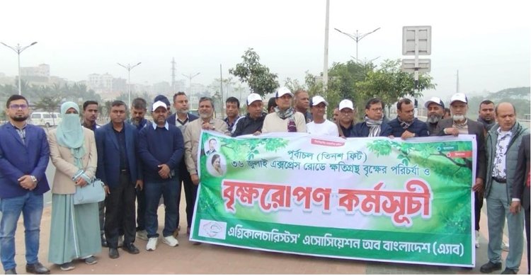 ৩০০ ফিটে ক্ষতিগ্রস্ত স্থানে বৃক্ষরোপণ করল অ্যাব